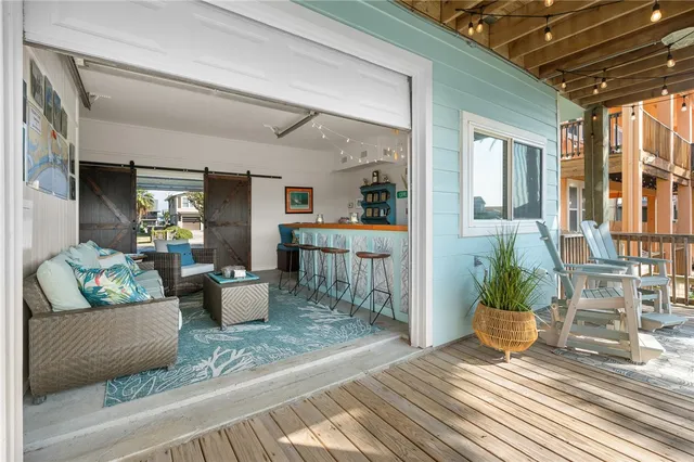 a view of a living room and dining room