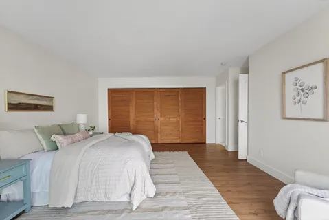 a view of a livingroom with closet
