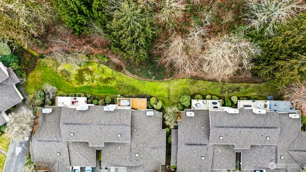 an aerial view of residential house with outdoor space