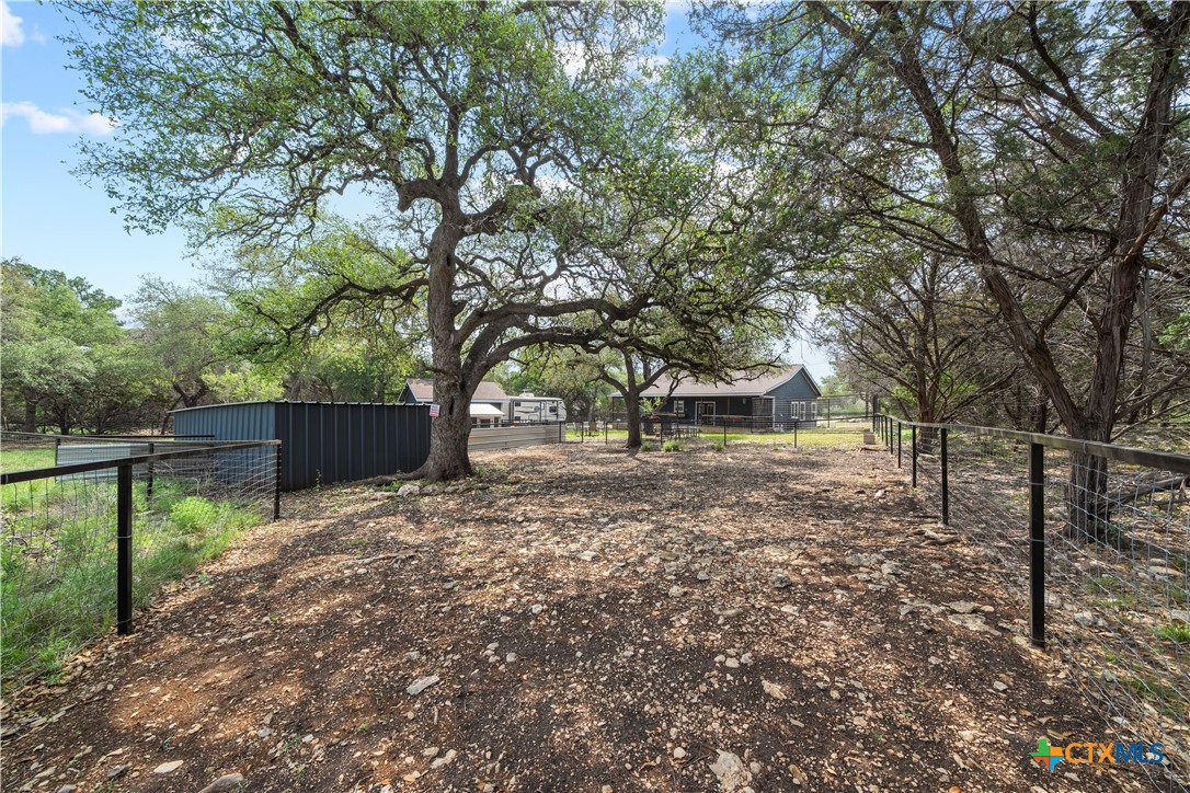 351 Line Camp Loop Spring Branch, TX 78070 - Photo 22 of 27 a backyard of a house with lots of green space