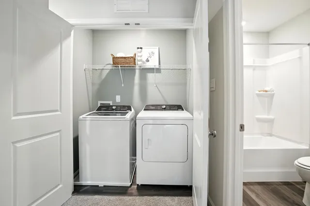 a room with storage and utility