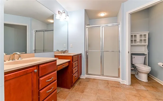 an empty room with closet