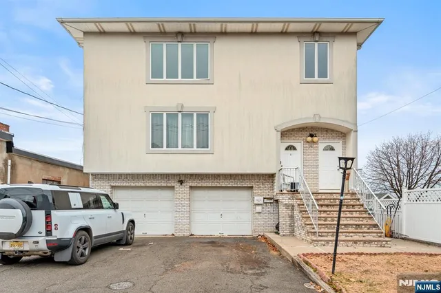 a car parked in front of a building