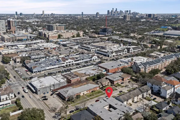 an aerial view of a city