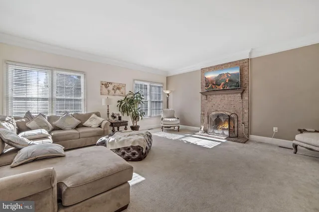 a living room with furniture and a couch