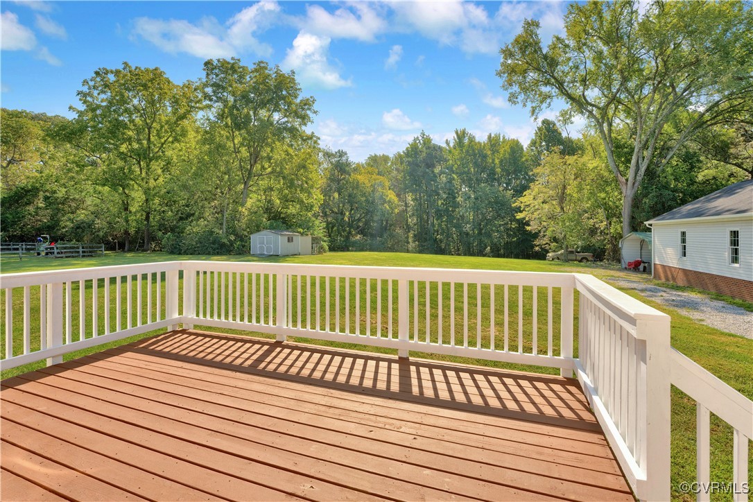 5285 Sandy Valley Road Mechanicsville, VA 23111 - Photo 35 of 37 a view of deck with wooden floor and fence