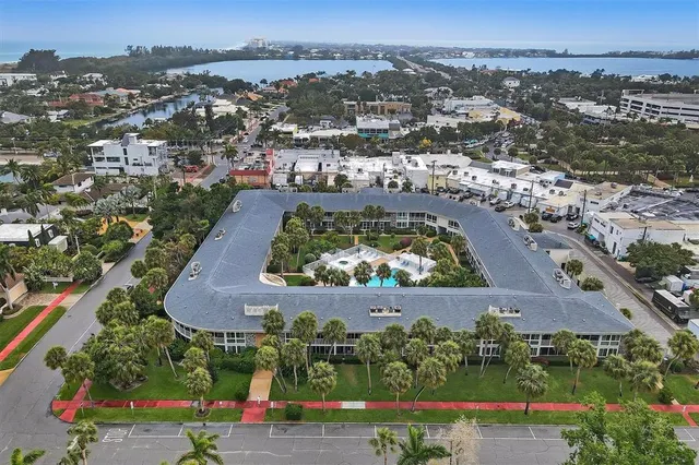 an aerial view of a city