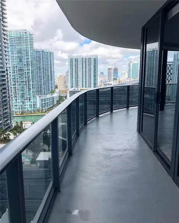 a view of balcony with city view