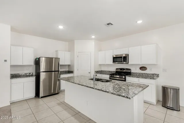 a view of a room with a large window