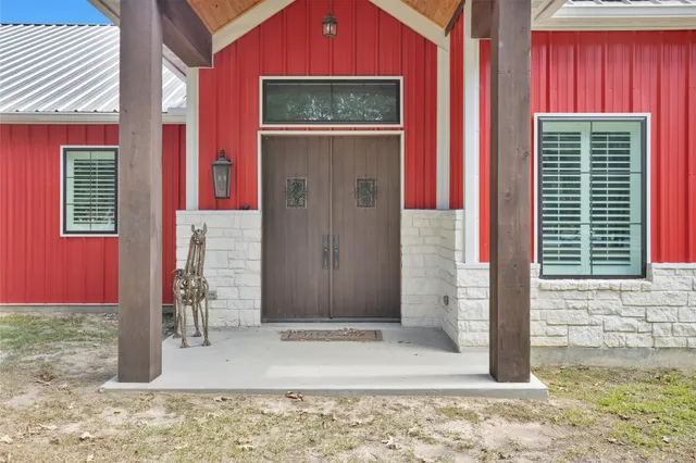 a front view of a house