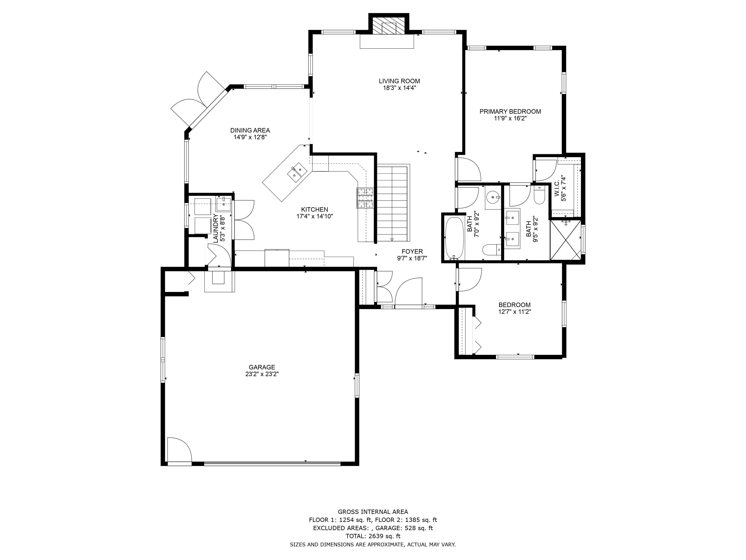 10870 Harkness Road Belding, MI 48809 - Photo 43 of 60 2nd_floor_dimensions_10870_harkness_road