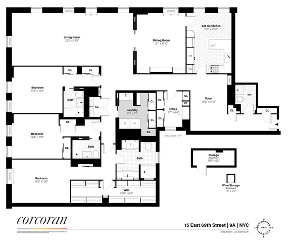$9,995,000 | 15 East 69th Street, Unit 9A | Lenox Hill