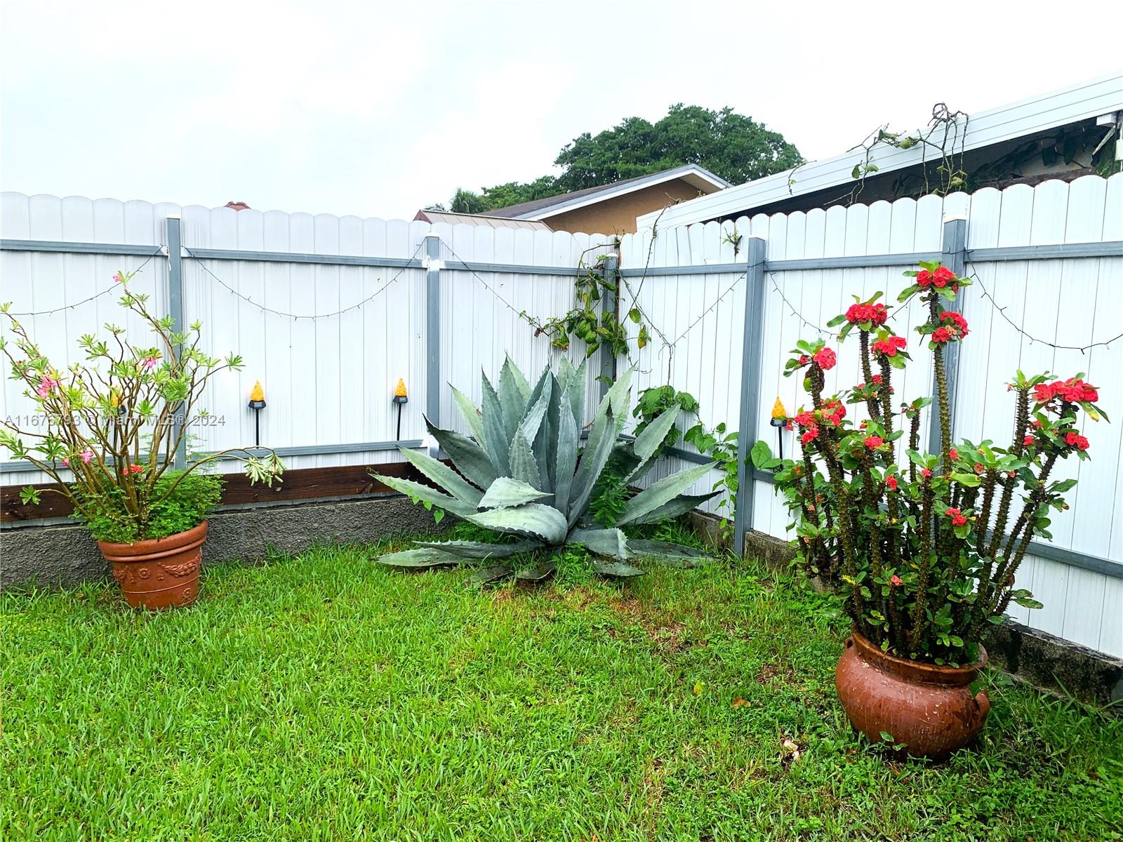 21048 Southwest 118th Place Miami, FL 33177 - Photo 5 of 26 a view of a backyard with plants and a fountain
