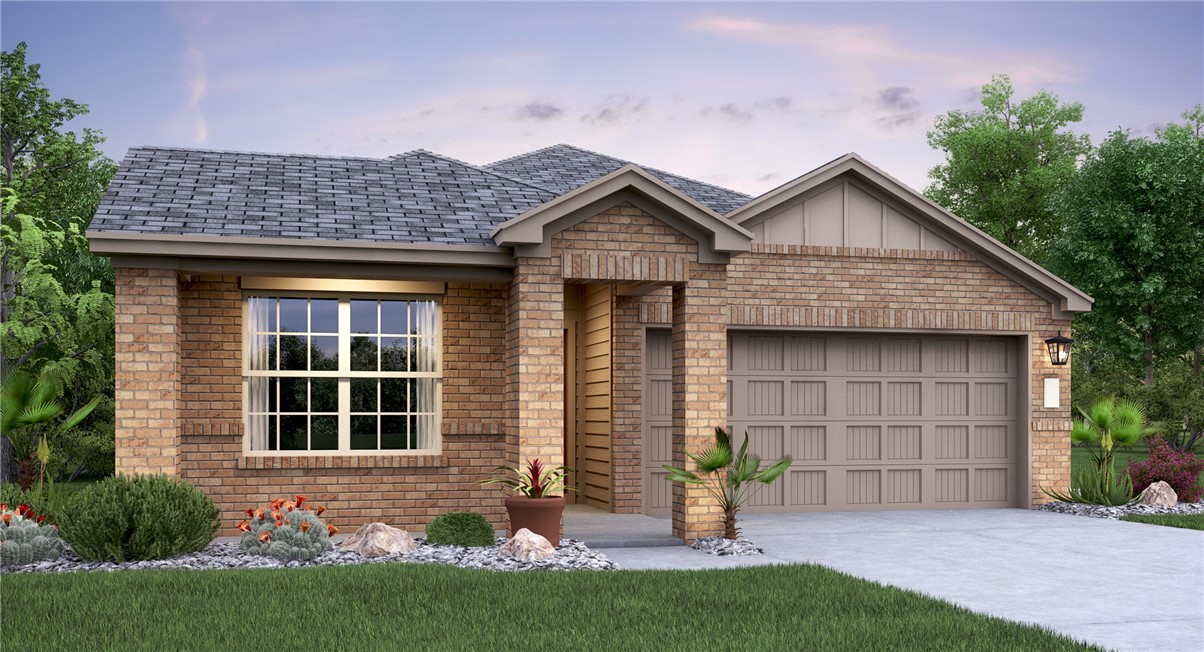 204 Greatest Gift Way Jarrell, TX 76537 - Photo 1 of 1 a front view of a house with garden