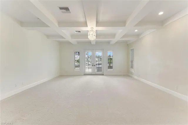 a view of a kitchen cabinets and a counter place