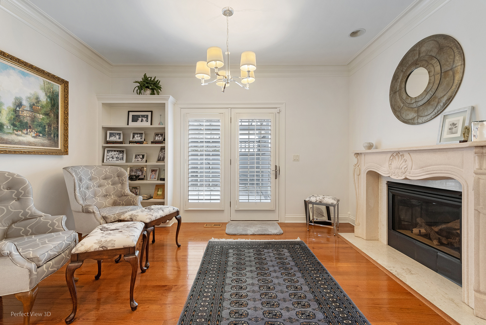 734 Highview Avenue Glen Ellyn, IL 60137 - Photo 14 of 25 a living room with furniture and a fireplace