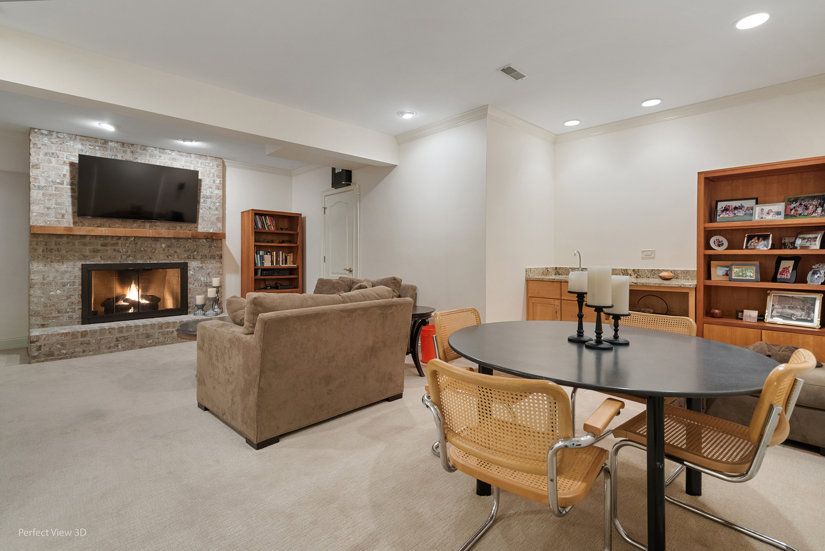 734 Highview Avenue Glen Ellyn, IL 60137 - Photo 22 of 25 a living room with furniture and a fireplace