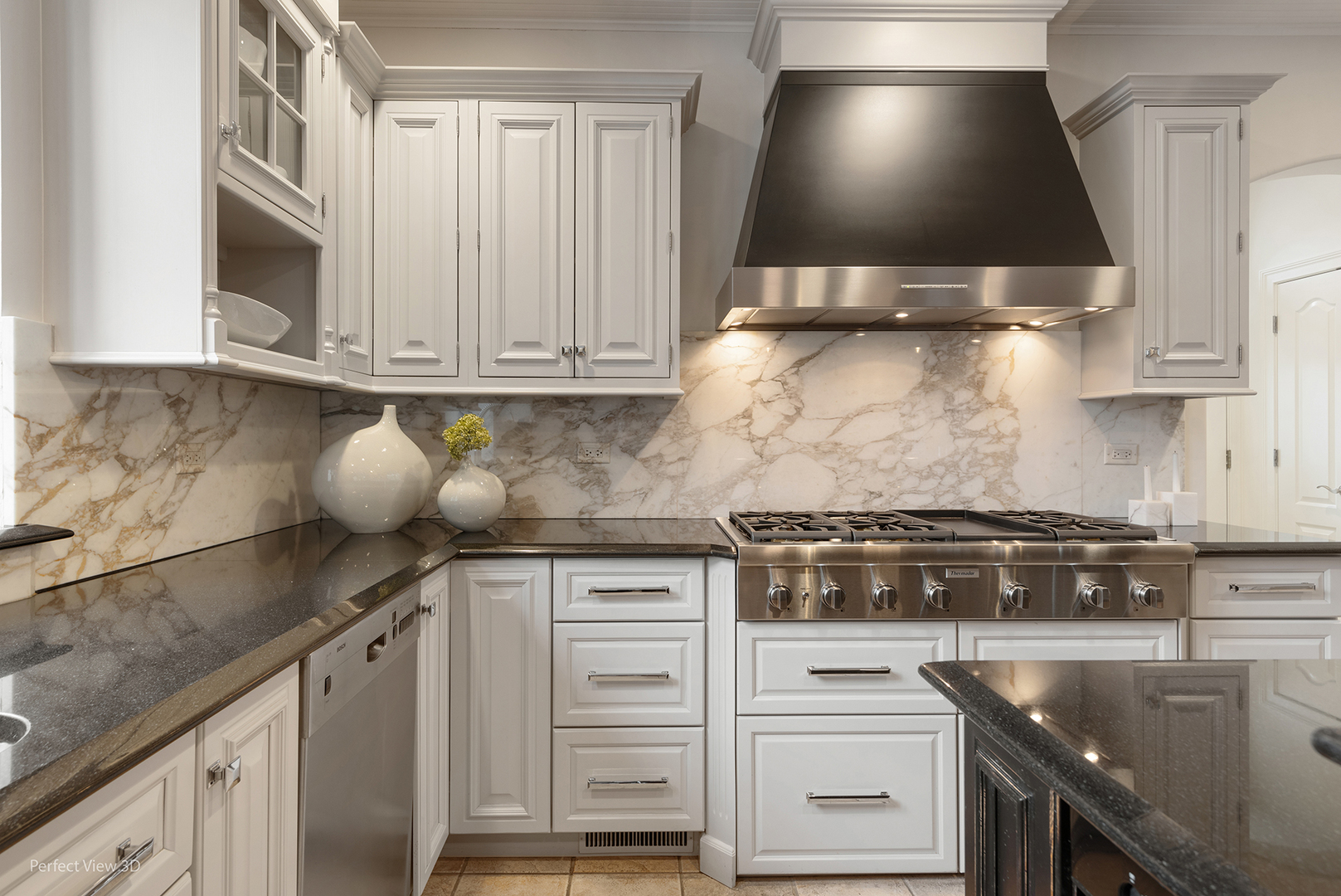 734 Highview Avenue Glen Ellyn, IL 60137 - Photo 9 of 25 a kitchen with granite countertop a stove and a sink