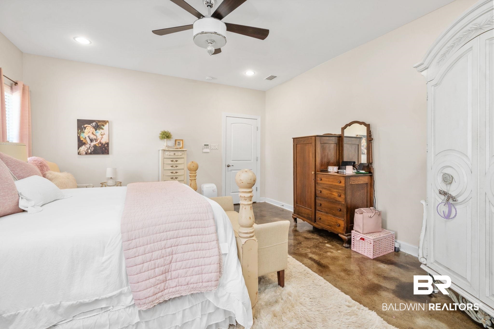 4331 Hamilton Oaks Lane Mobile, AL 36695 - Photo 16 of 38 Carpeted bedroom featuring recessed lighting, a ceiling fan, and baseboards