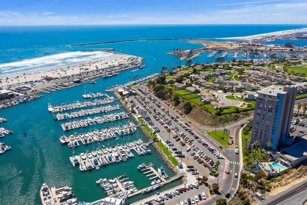 a view of a city with ocean view