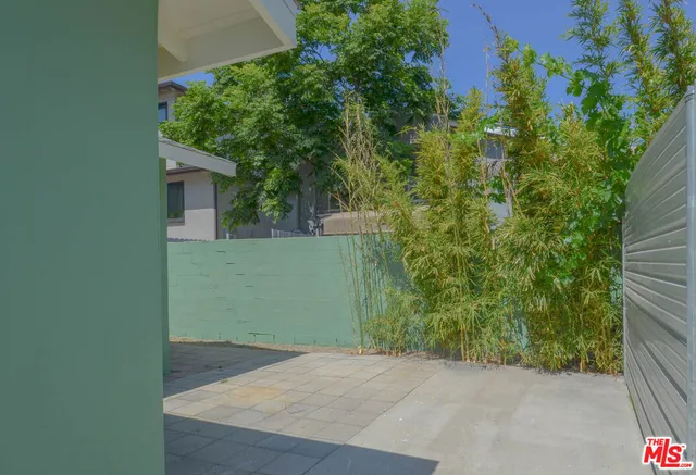 a view of a pathway of a building