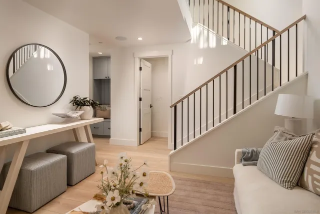 a view of livingroom with furniture and wooden floor