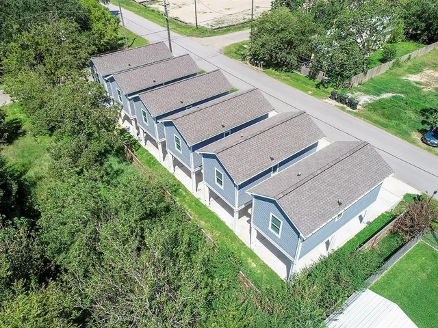an aerial view of multiple house