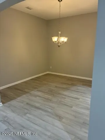 an empty room with closet