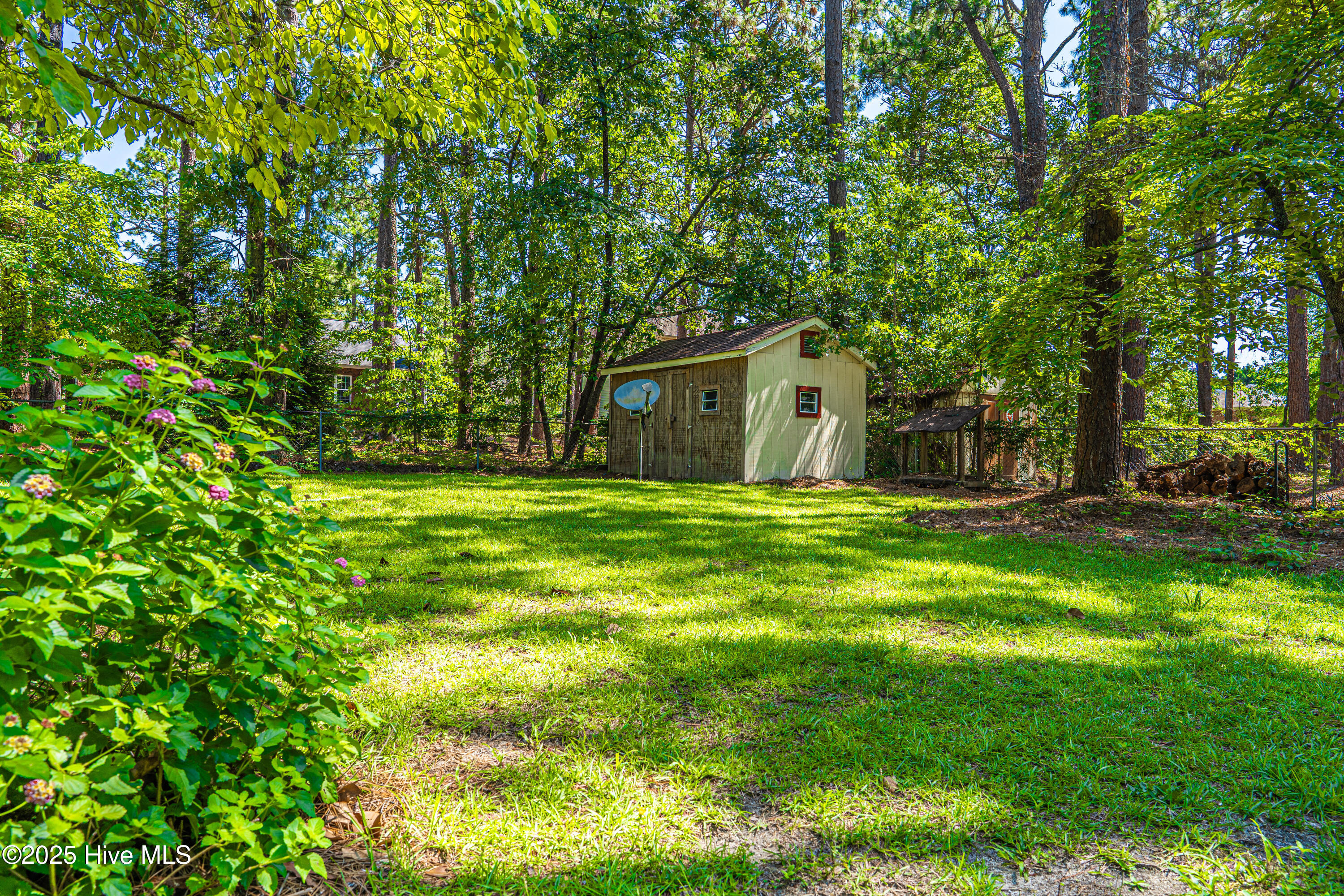 606 John McQueen Road Aberdeen, NC 28315 - Photo 35 of 38 backyard with shed