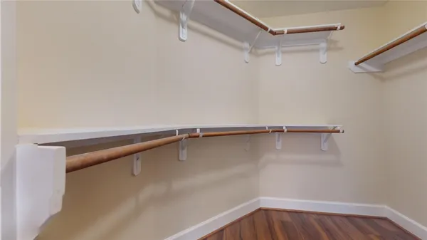 a view of a wooden door