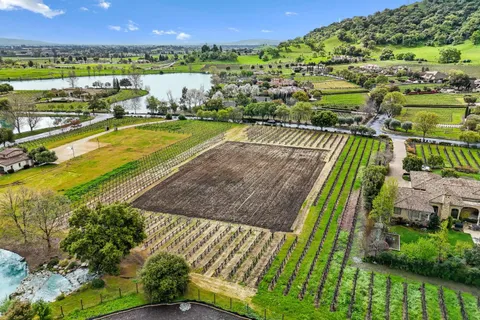 a view of a lake with mountains in the background