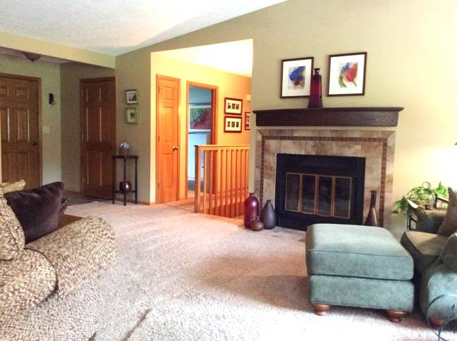 11837 Bend River Road Roscoe, IL 61073 - Photo 9 of 18 a living room with furniture and a fireplace