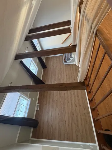 a view of a projector room with air conditioner and a window