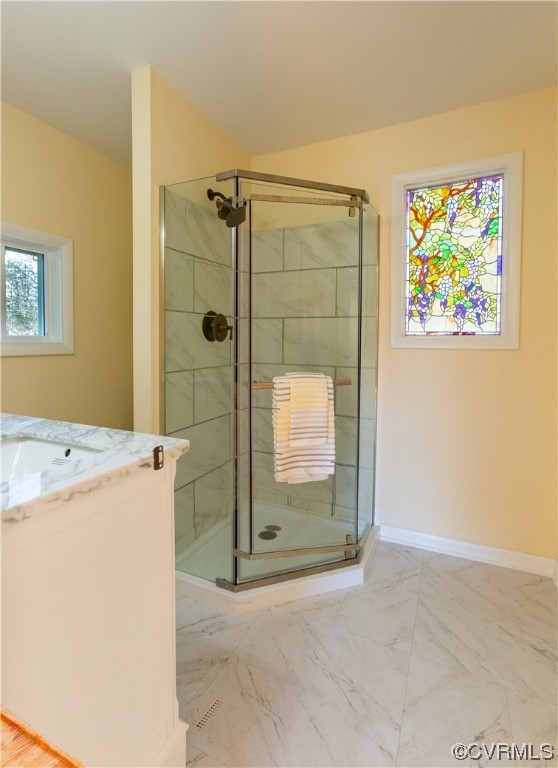1431 Three Chopt Road Kents Store, VA 23084 - Photo 19 of 40 a bathroom with a shower and a sink