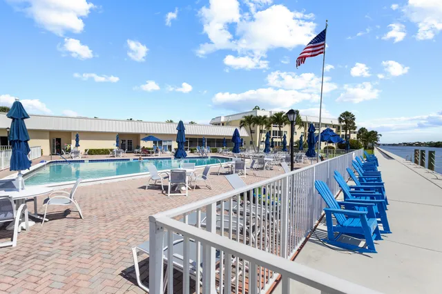 an outdoor view with patio