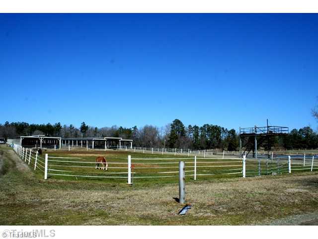 Stable/Barn. View of Stables and Pasture at the Institute