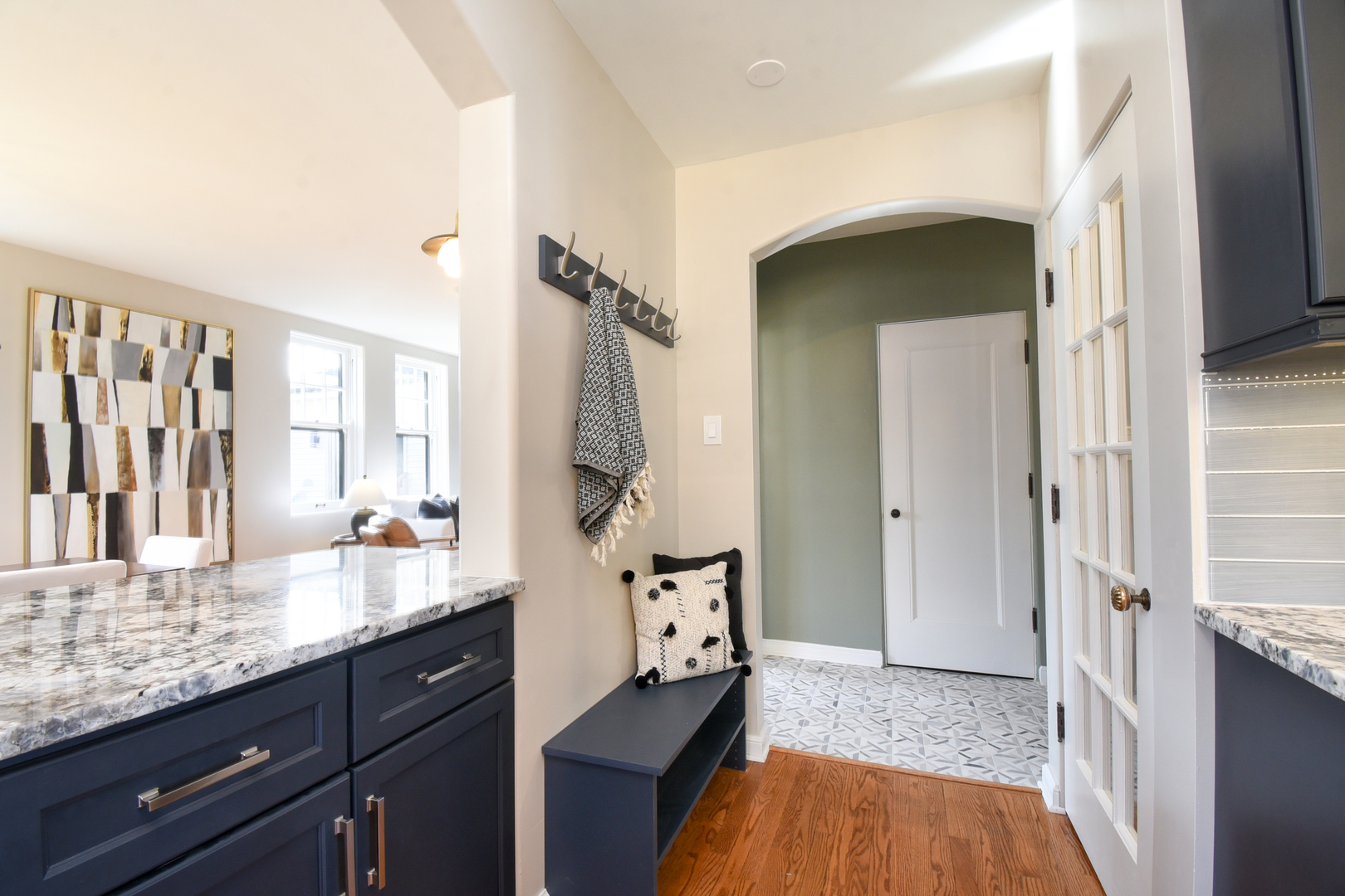 427 Uvedale Road Riverside, IL 60546 - Photo 13 of 33 a en suite bathroom with a granite countertop sink and mirror