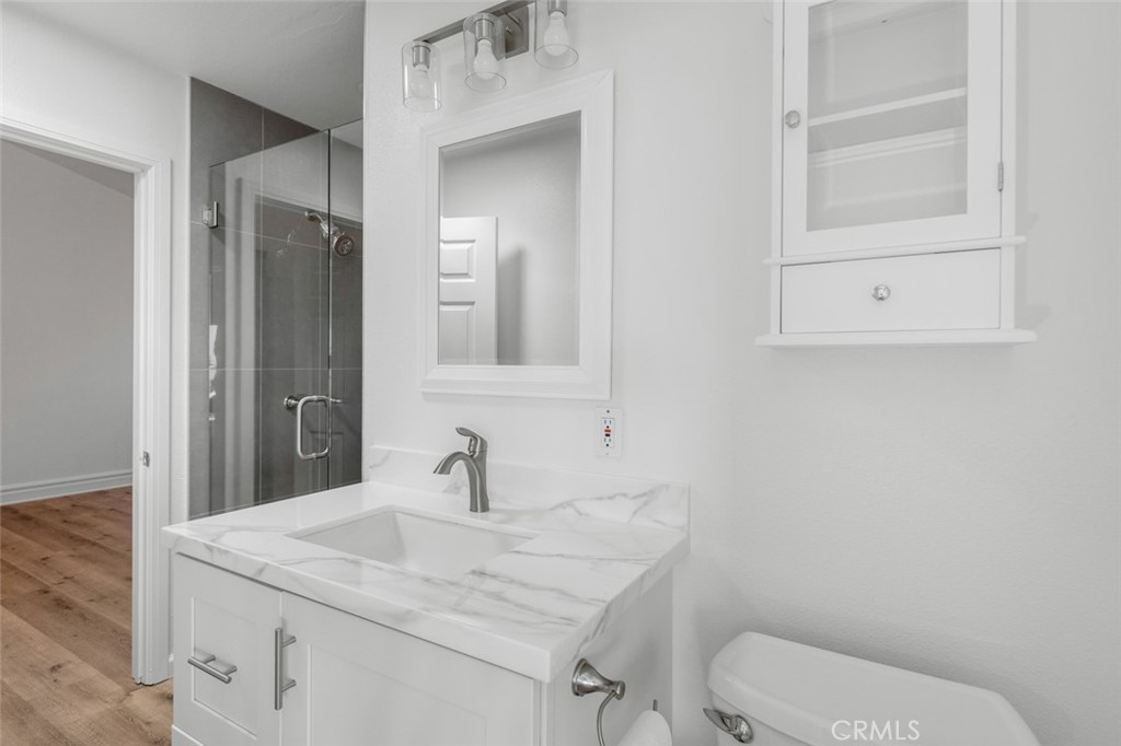 33941 Granada Drive Dana Point, CA 92629 - Photo 25 of 61 a bathroom with a granite countertop toilet sink and mirror