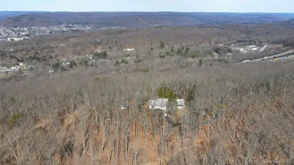a view of backyard with green space