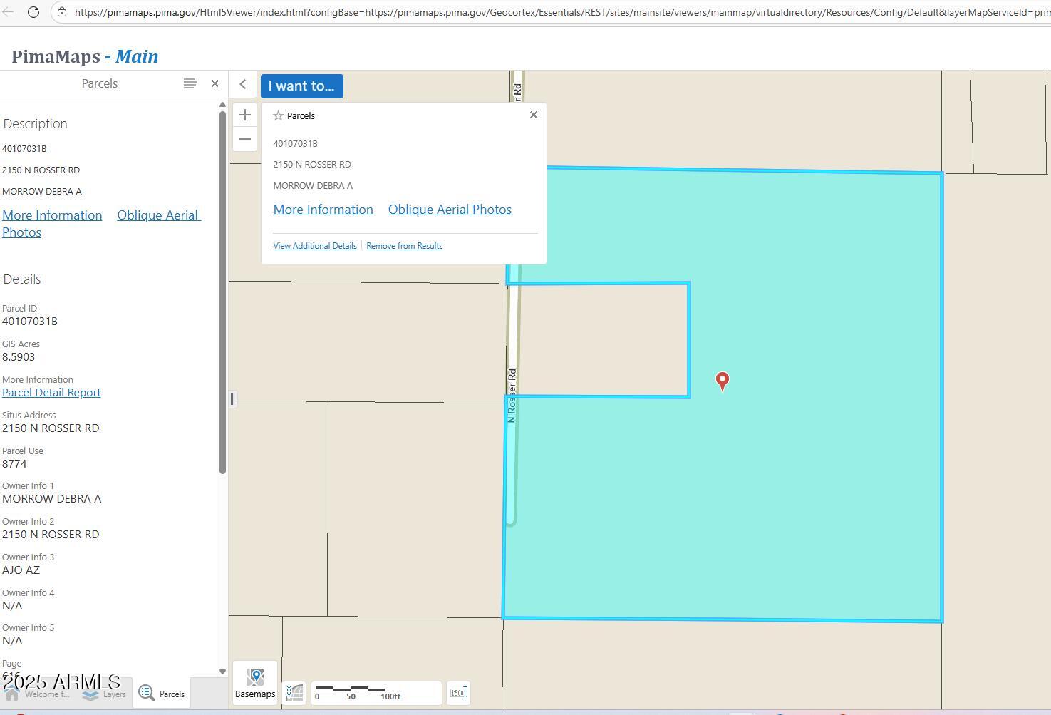 2150 North Rosser Road Ajo, AZ 85321 - Photo 15 of 16 Pima County map