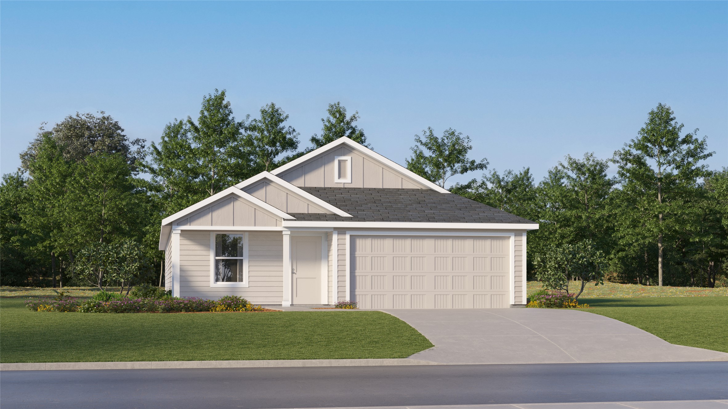 651 Whoopers Loop Kyle, TX 78640 - Photo 3 of 30 a front view of a house with a garden