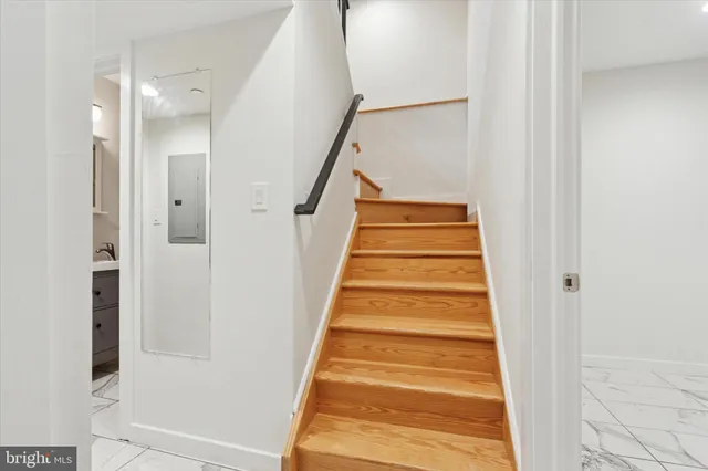 a view of a staircase