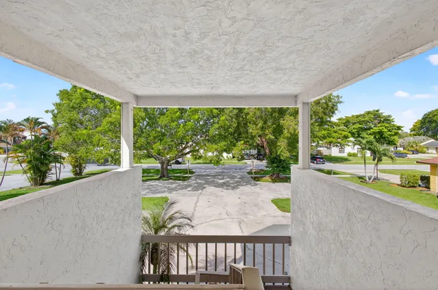 a view of a garden from a window
