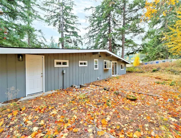a backyard of a house