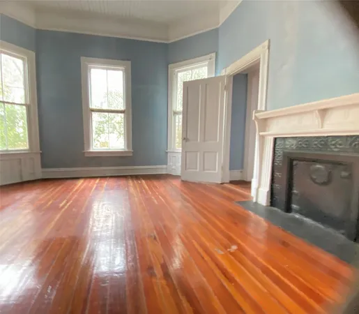 a view of kitchen and living room