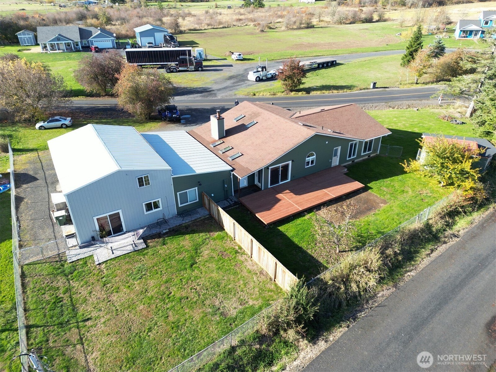 116 Taylor Road South Chehalis, WA 98532 - Photo 22 of 35 an aerial view of a house with a ocean view