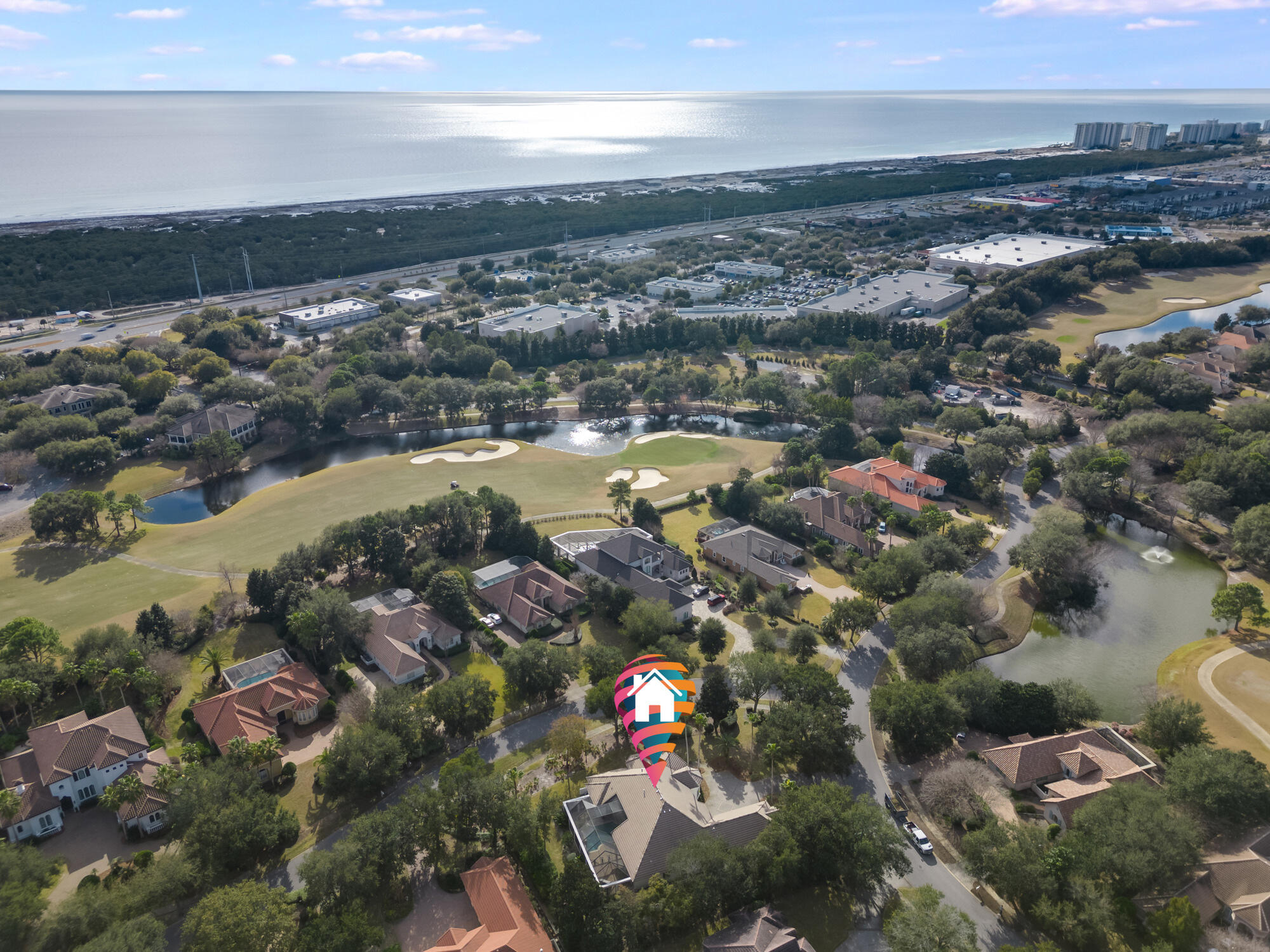 4316 Stonebridge Road Destin, FL 32541 - Photo 62 of 72 Gulf Aerial