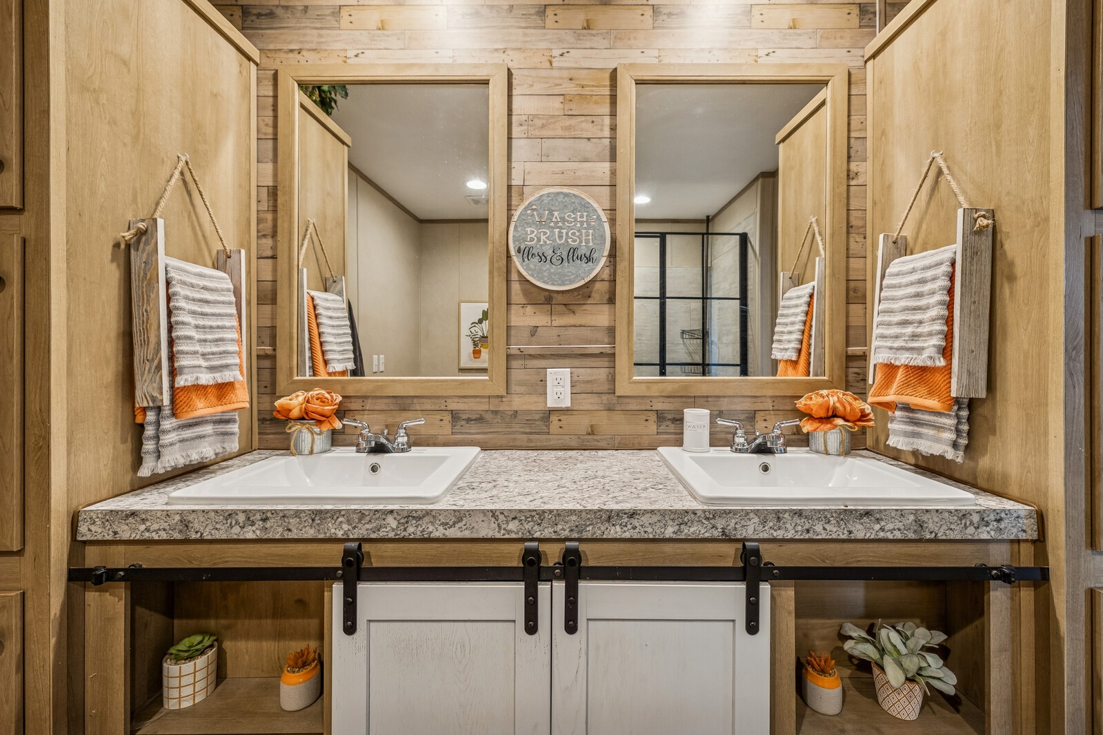 470 James Whitefield Road Bethpage, TN 37022 - Photo 10 of 22 a bathroom with a granite countertop double vanity and a sink