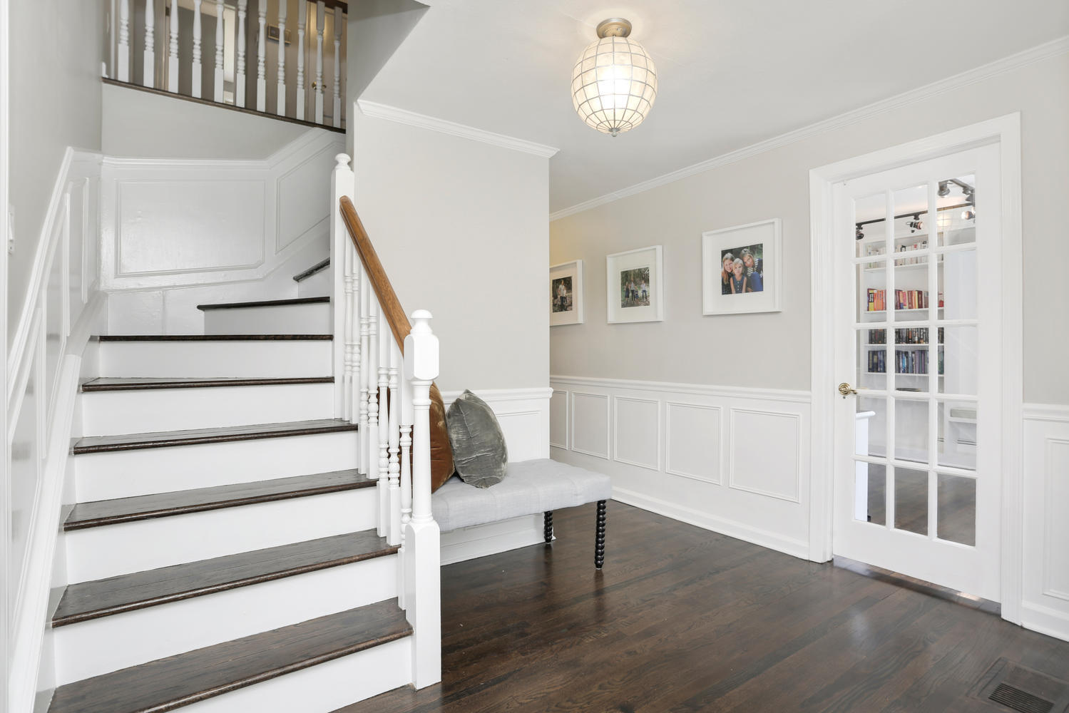 171 Jonathan Road New Canaan, CT 06840 - Photo 21 of 38 a view of entryway with stairs and wooden floor