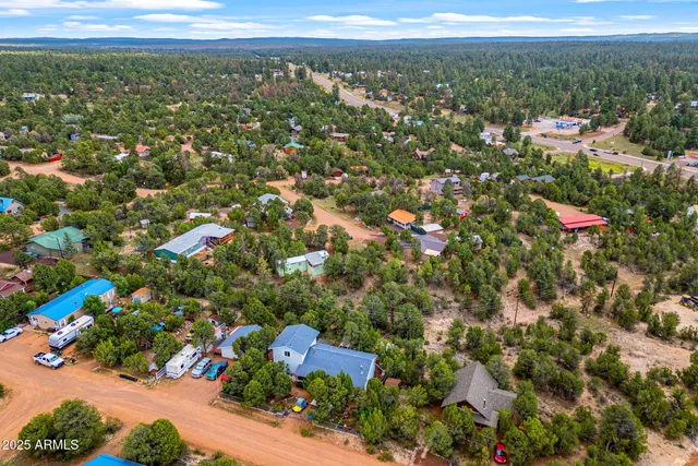 an aerial view of a city